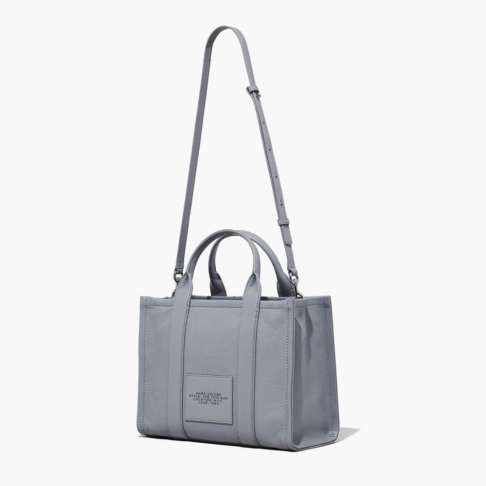 The Marc Jacob’s Leather Medium Tote Bag in Wolf Grey - Picture 4 of 12